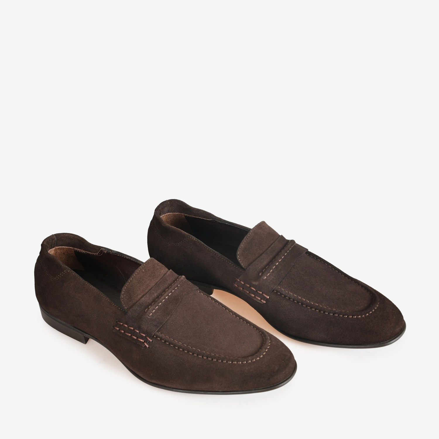 Flower Kahve Süet Erkek Loafer