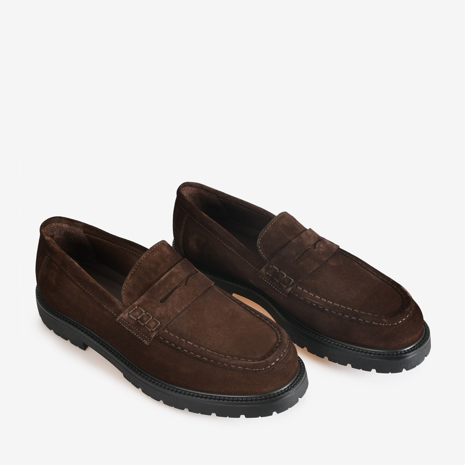 Flower Kahve Süet Erkek Loafer
