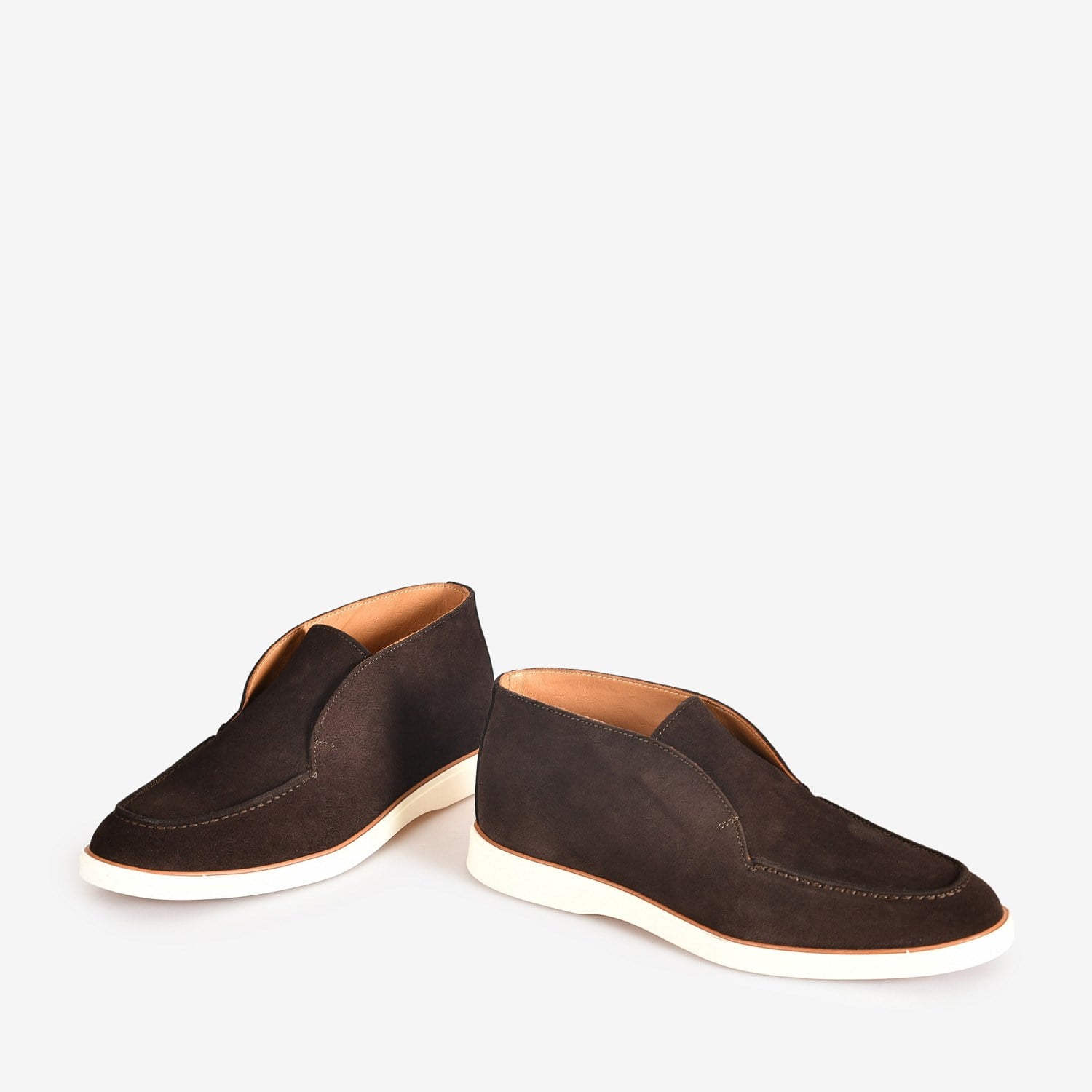 Flower Kahve Süet Erkek Loafer