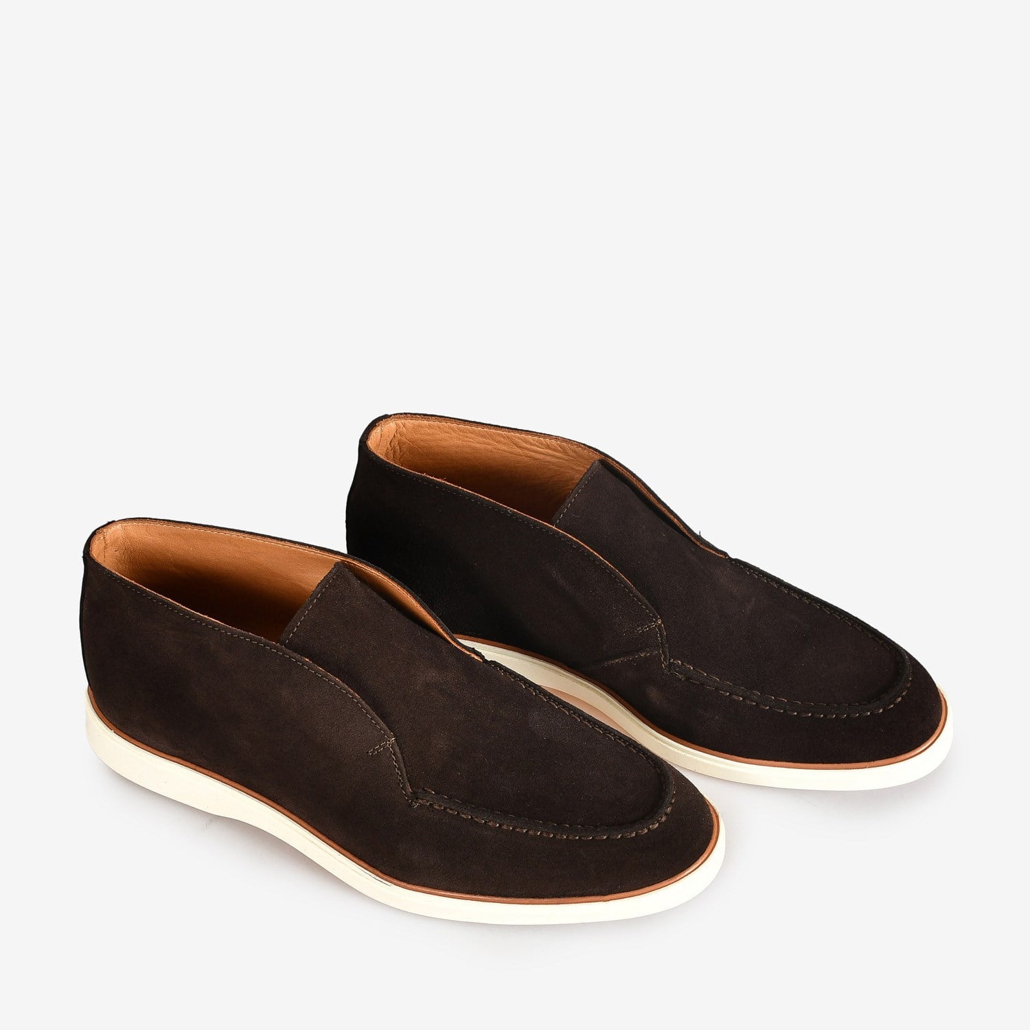 Flower Kahve Süet Erkek Loafer