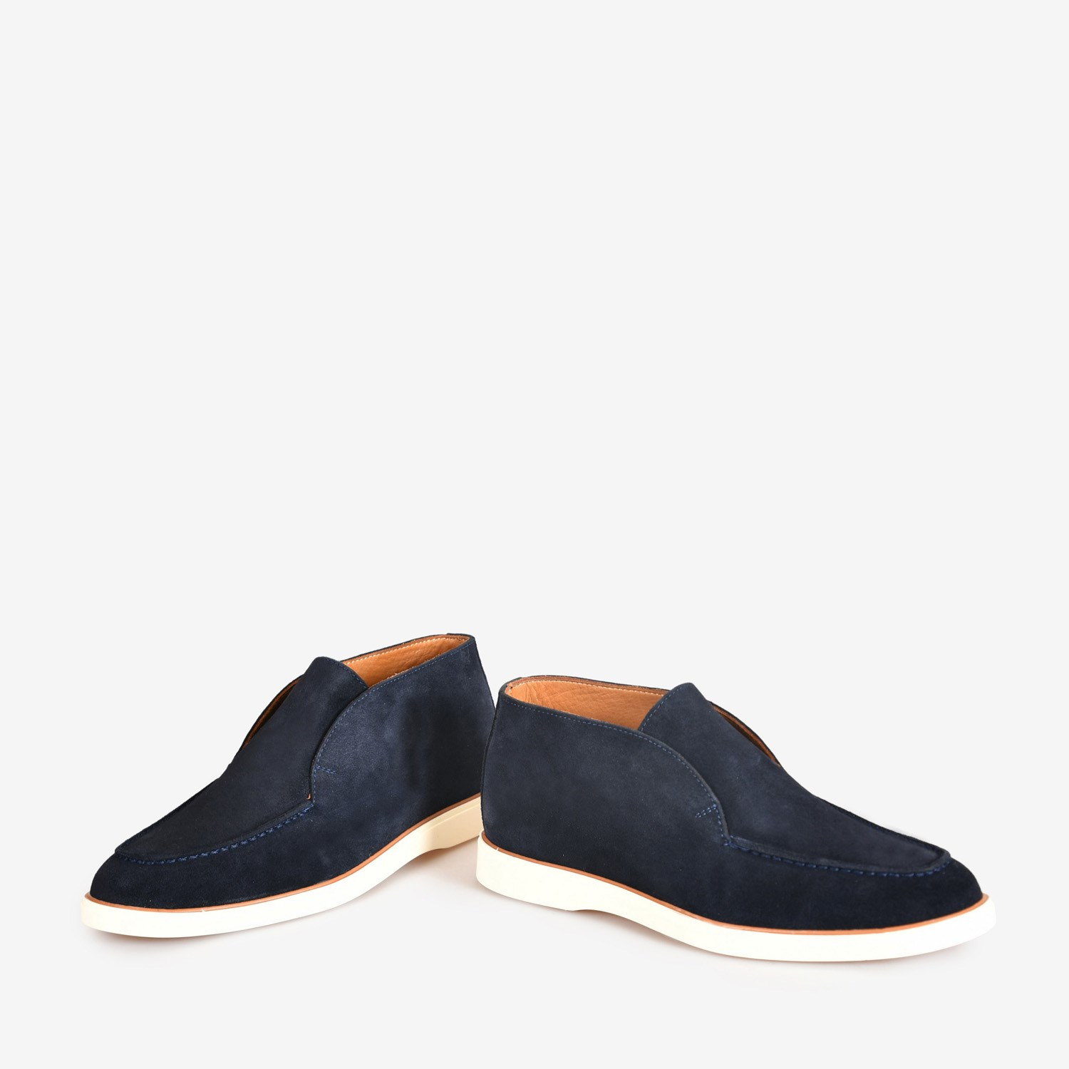Flower Lacivert Süet Erkek Loafer