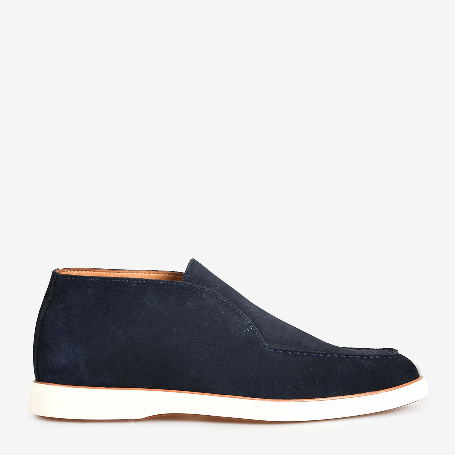 Flower Lacivert Süet Erkek Loafer