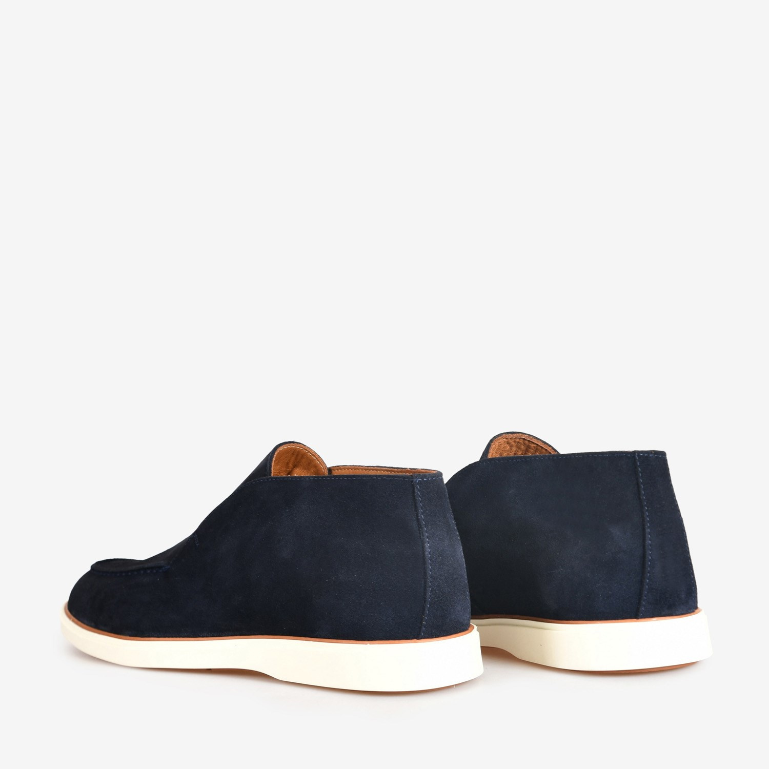 Flower Lacivert Süet Erkek Loafer