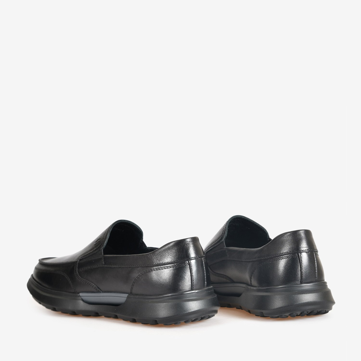 Flower Siyah Deri Erkek Loafer