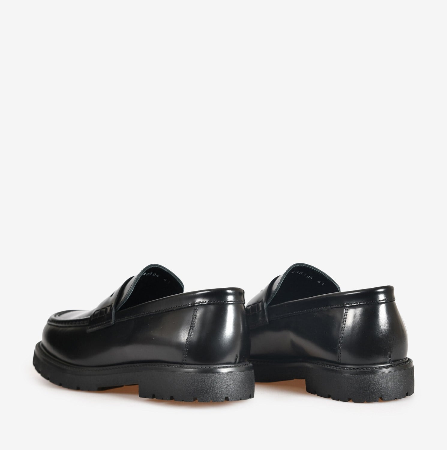 Flower Siyah Deri Erkek Loafer