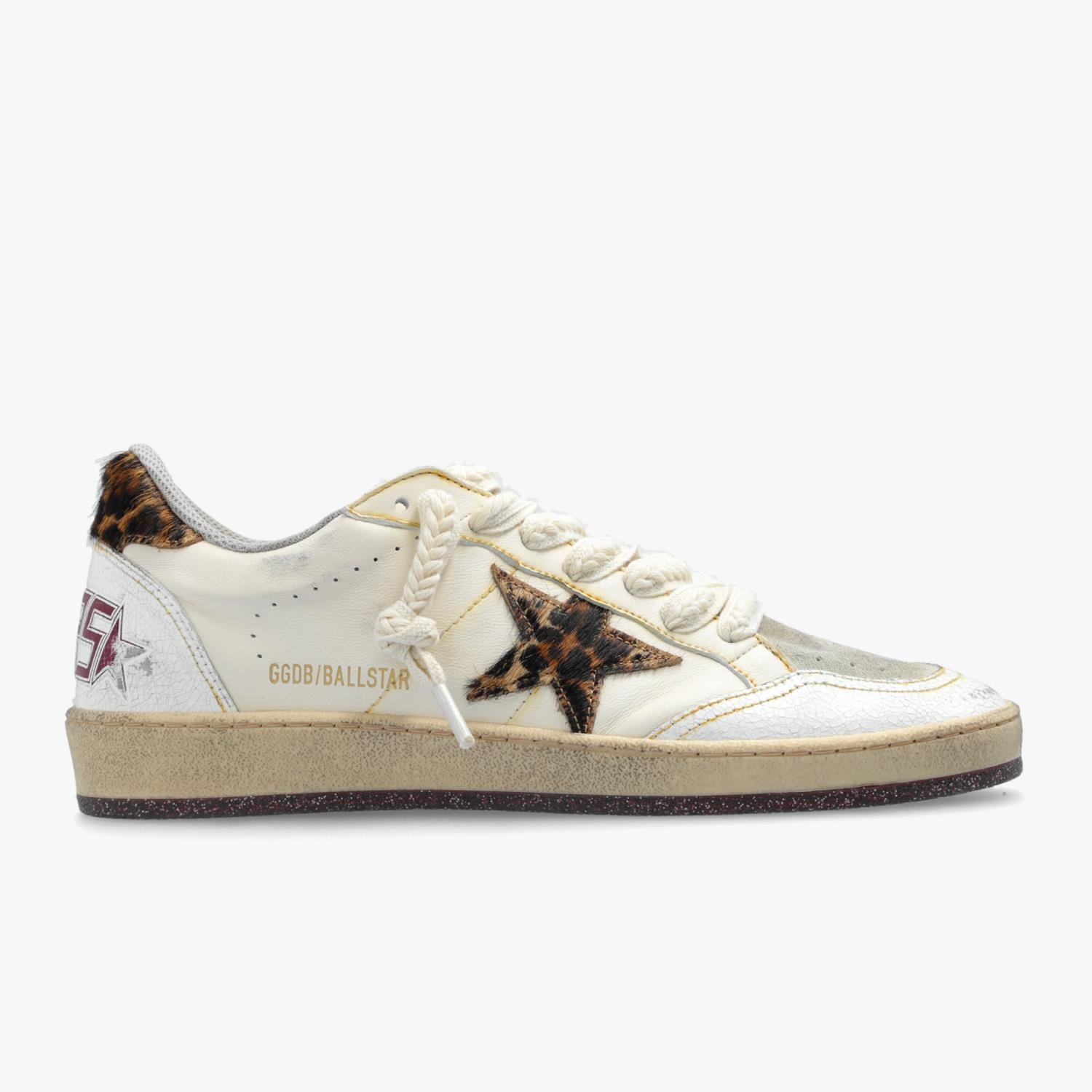 Golden Goose Ball-Star Leopar Desenli Kadın Sneaker