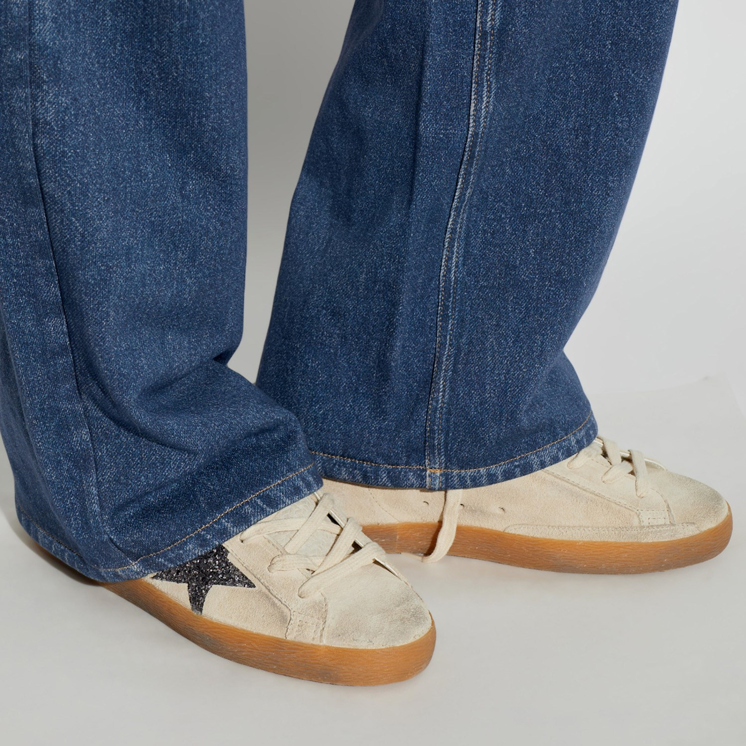 Golden Goose Bej Deri Super-Star 7202 Kadın Sneaker