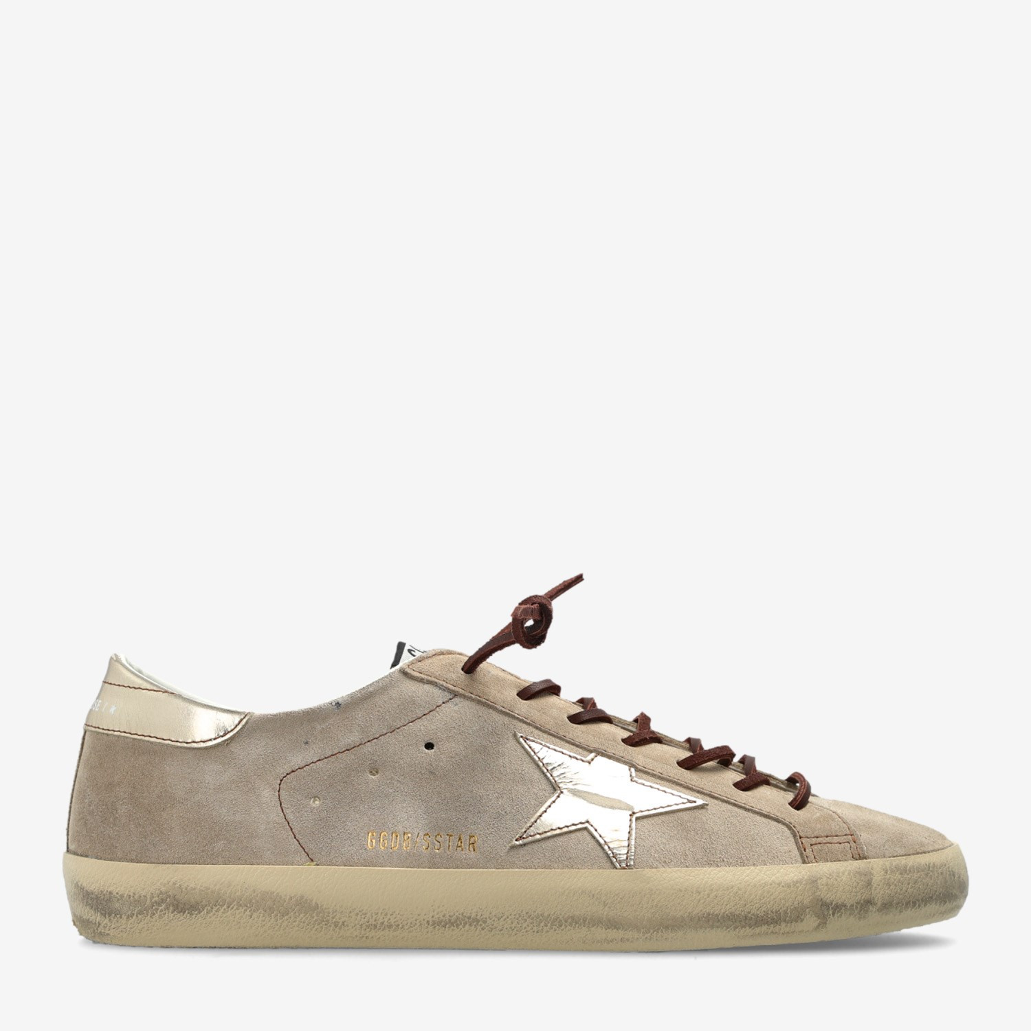 Golden Goose Bej Deri Super-Star 8750 Erkek Sneakers
