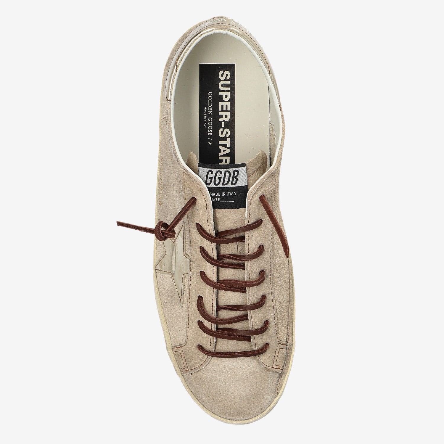 Golden Goose Bej Deri Super-Star 8750 Erkek Sneakers