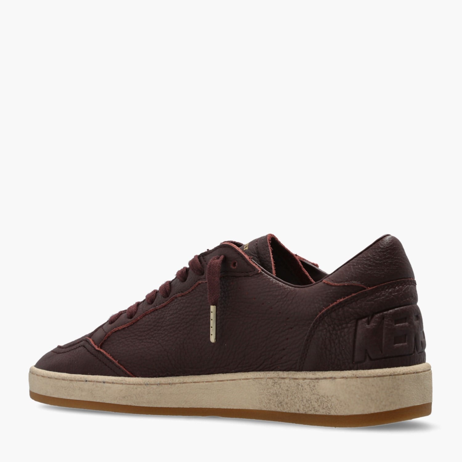 Golden Goose Bordo Deri Ball-Star 8888 Kadın Sneakers