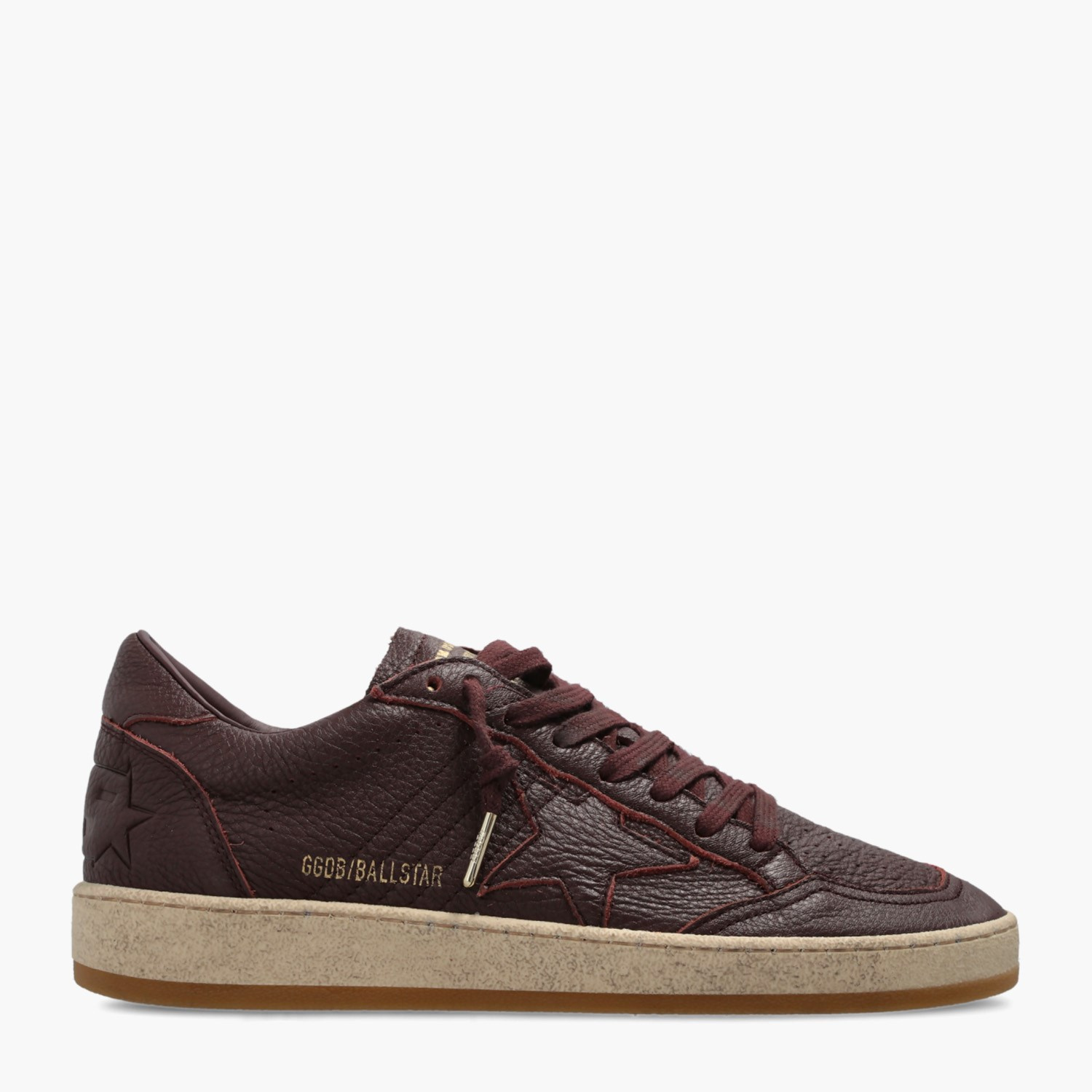 Golden Goose Bordo Deri Ball-Star 8888 Kadın Sneakers