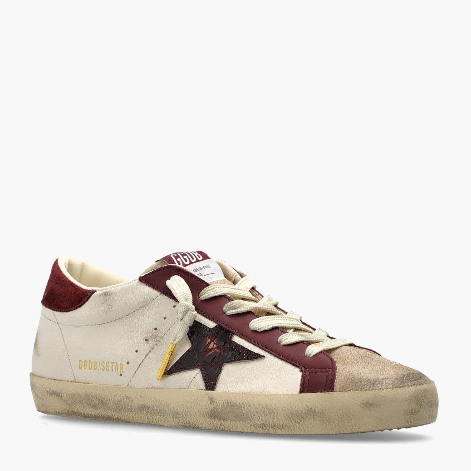 Golden Goose Bordo Deri Super-Star 8761 Kadın Sneakers