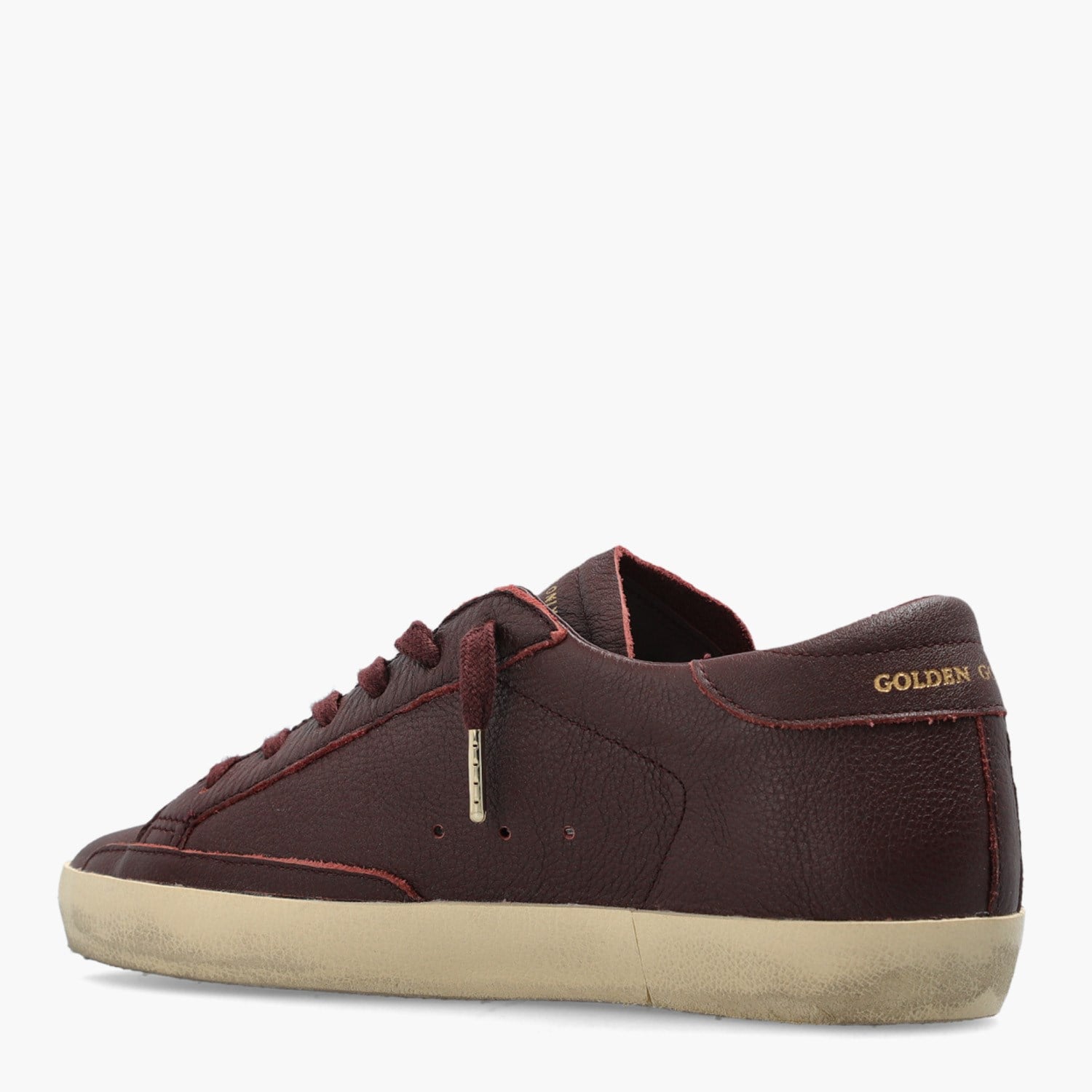 Golden Goose Bordo Deri Super-Star 8887 Kadın Sneakers