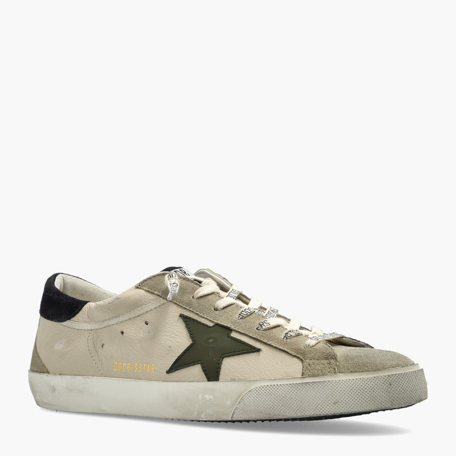 Golden Goose Krem Deri Super-Star 8728 Erkek Sneakers