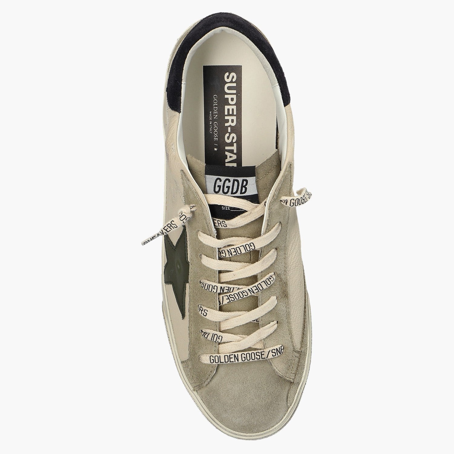 Golden Goose Krem Deri Super-Star 8728 Erkek Sneakers