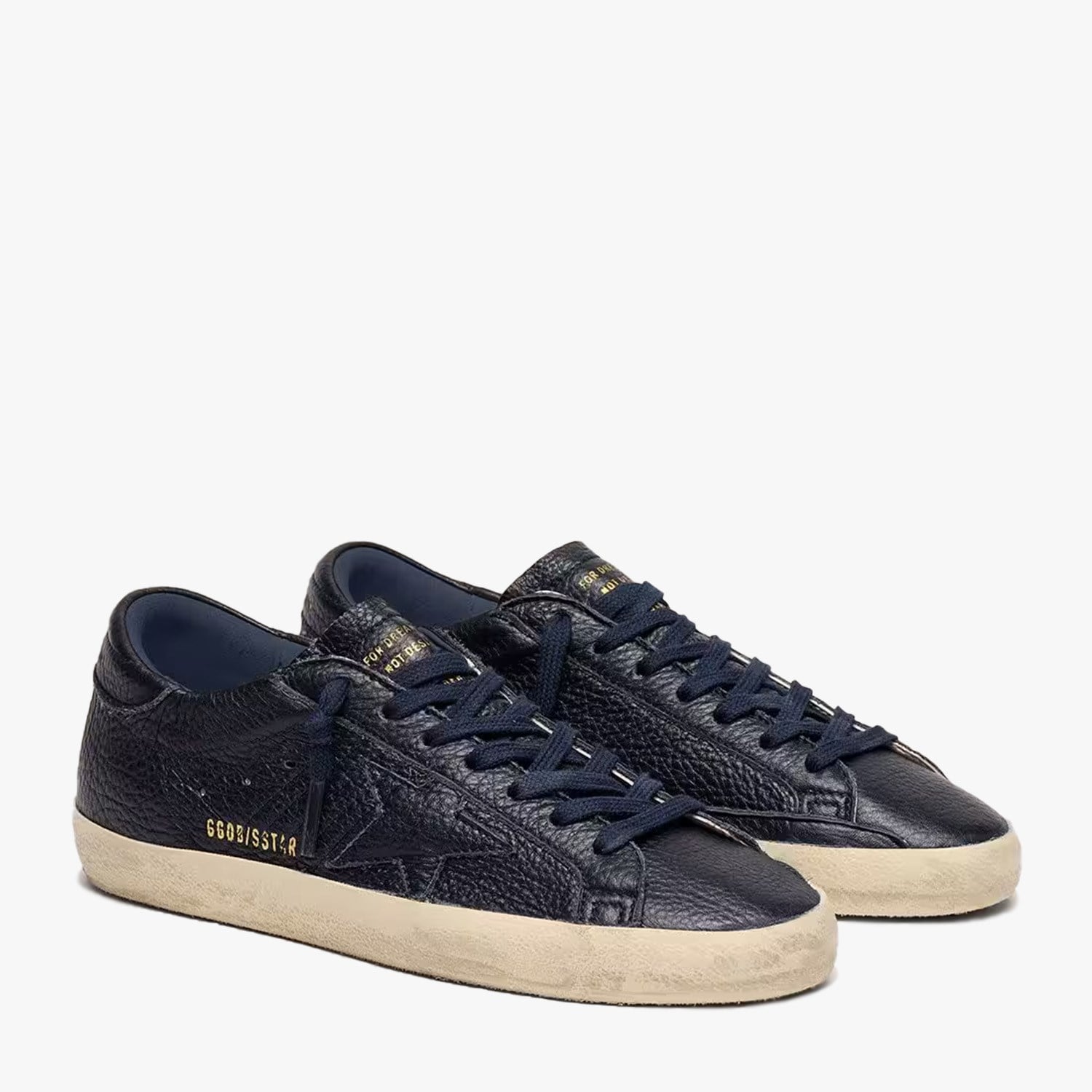 Golden Goose Lacivert Deri Super-Star 8887 Erkek Sneakers