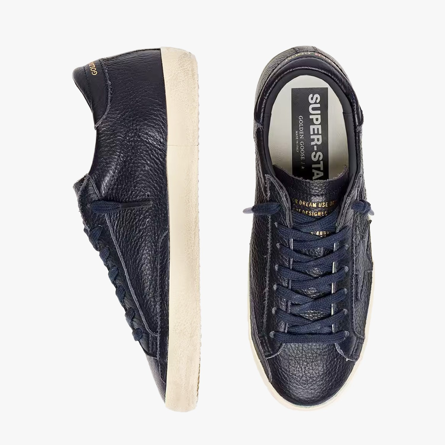 Golden Goose Lacivert Deri Super-Star 8887 Erkek Sneakers