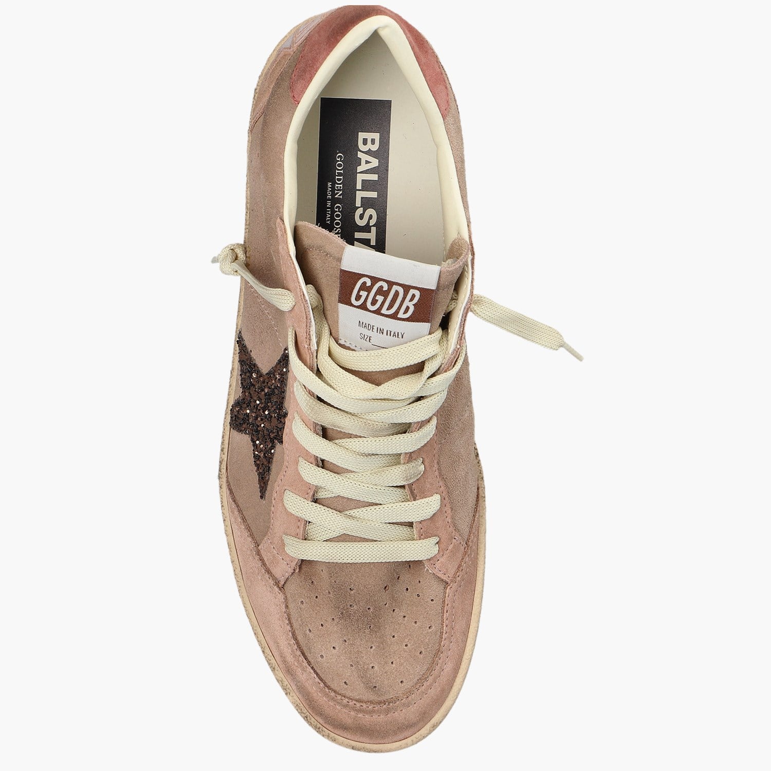 Golden Goose Pembe Deri Ball-Star 8694 Kadın Sneakers