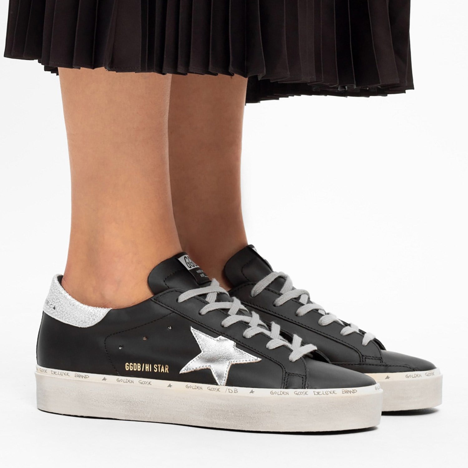 Golden Goose Siyah Deri Hı-Star 0328 Kadın Sneakers