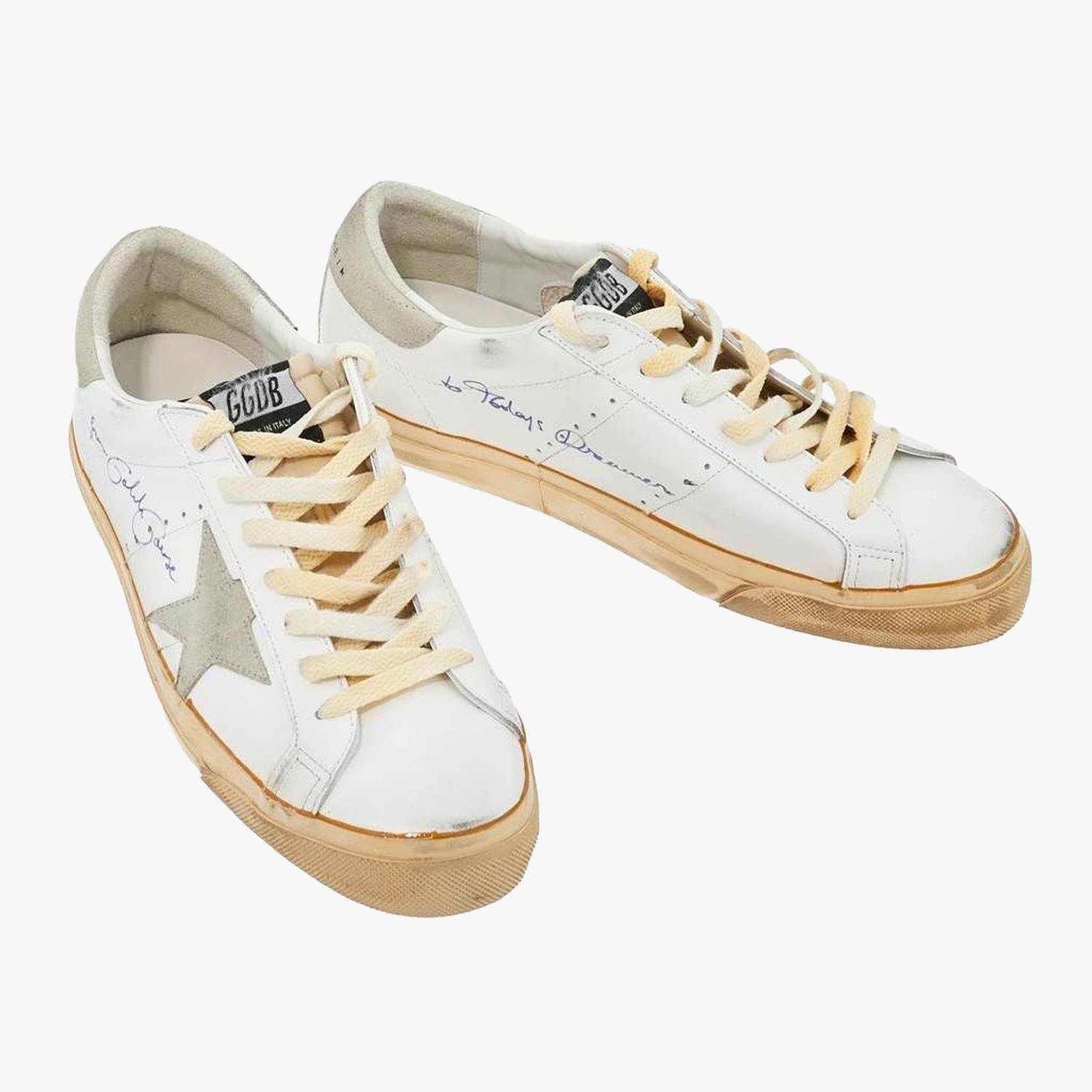 Golden Goose Super-Star Beyaz Deri Erkek Sneakers