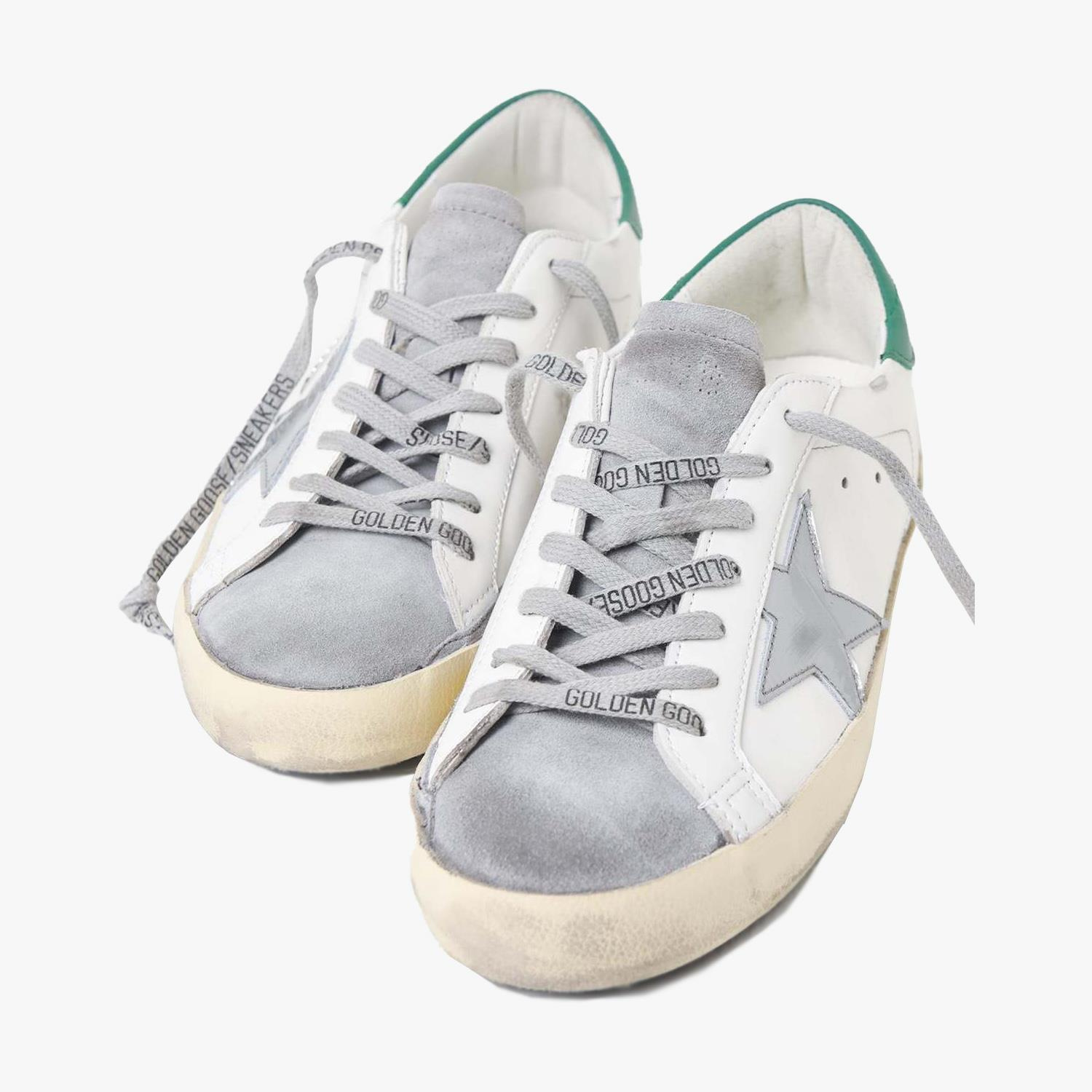 Golden Goose Super-Star Beyaz Kahve Deri Erkek Sneakers