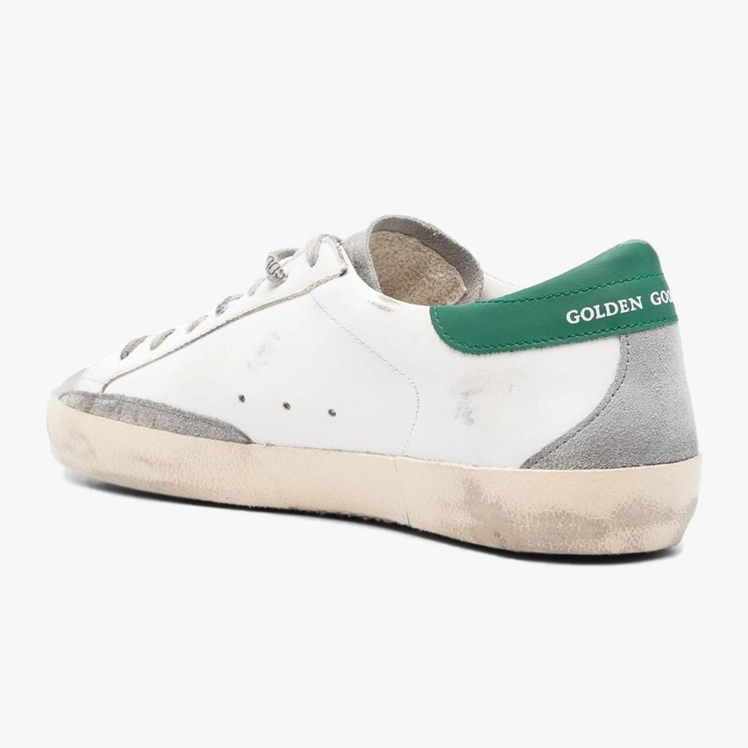 Golden Goose Super-Star Beyaz Kahve Deri Erkek Sneakers