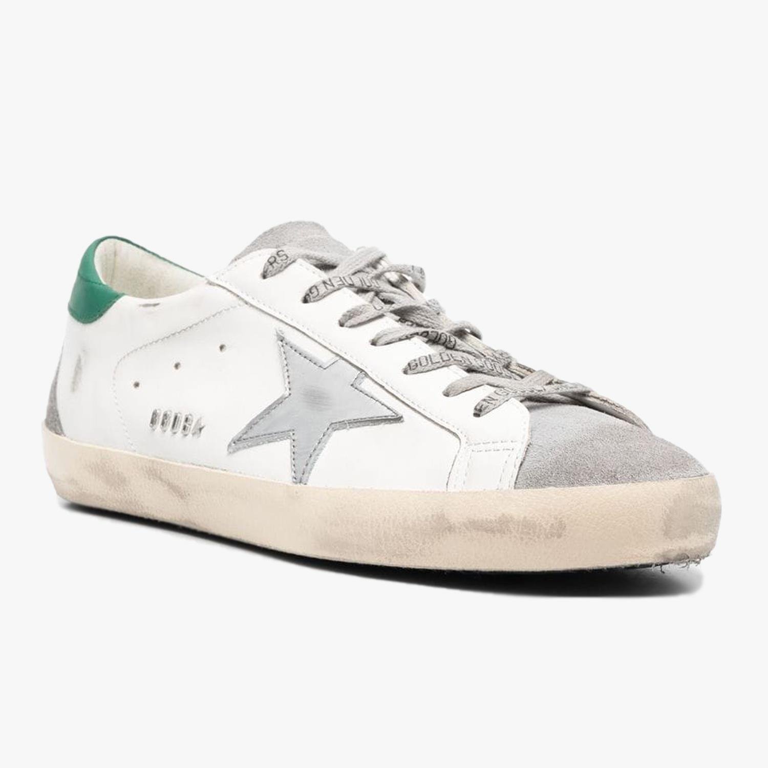 Golden Goose Super-Star Beyaz Kahve Deri Erkek Sneakers