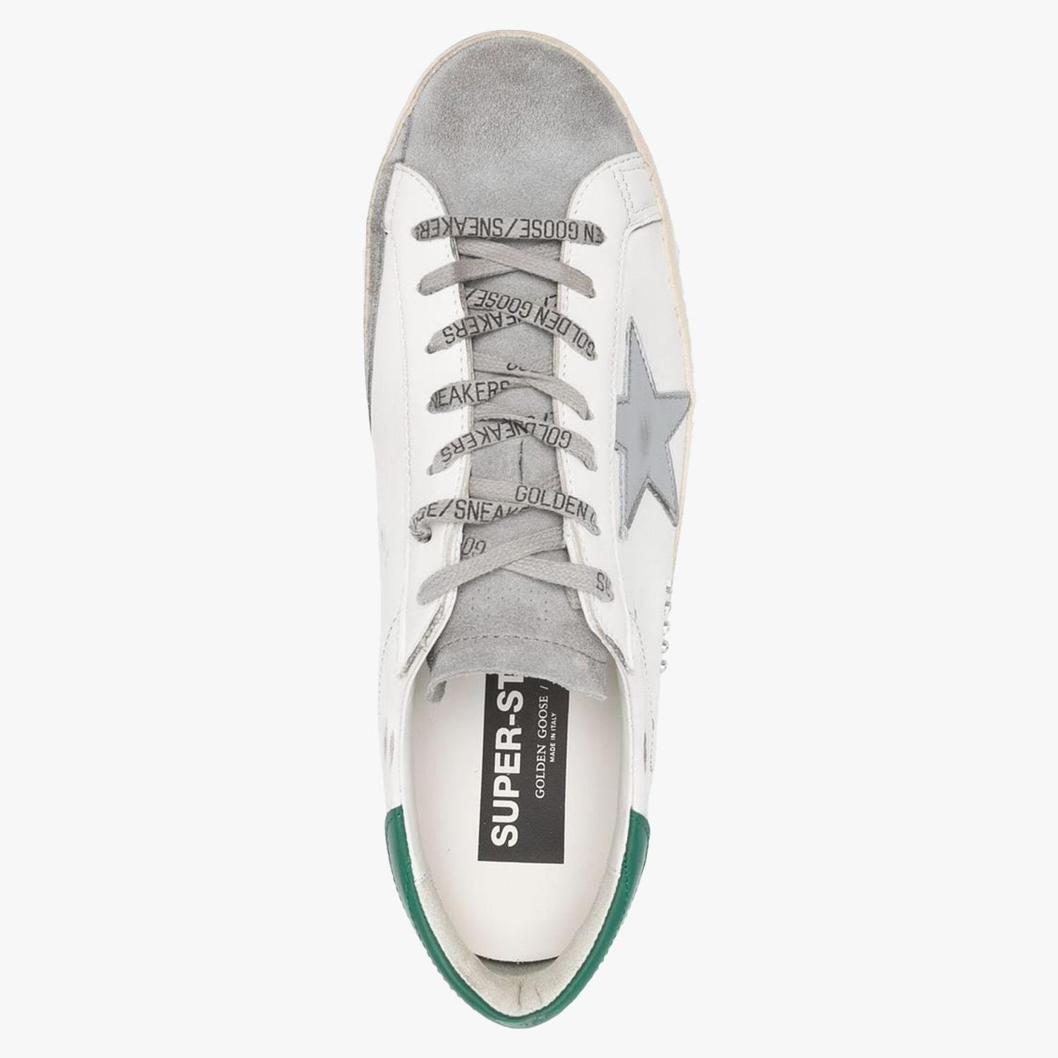 Golden Goose Super-Star Beyaz Kahve Deri Erkek Sneakers