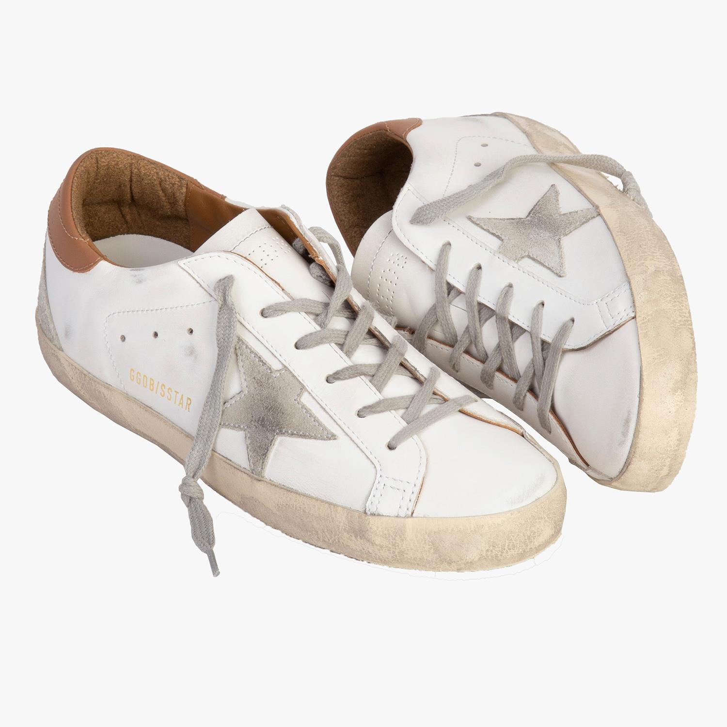 Golden Goose Super-Star Kahve Deri Kadın Sneakers