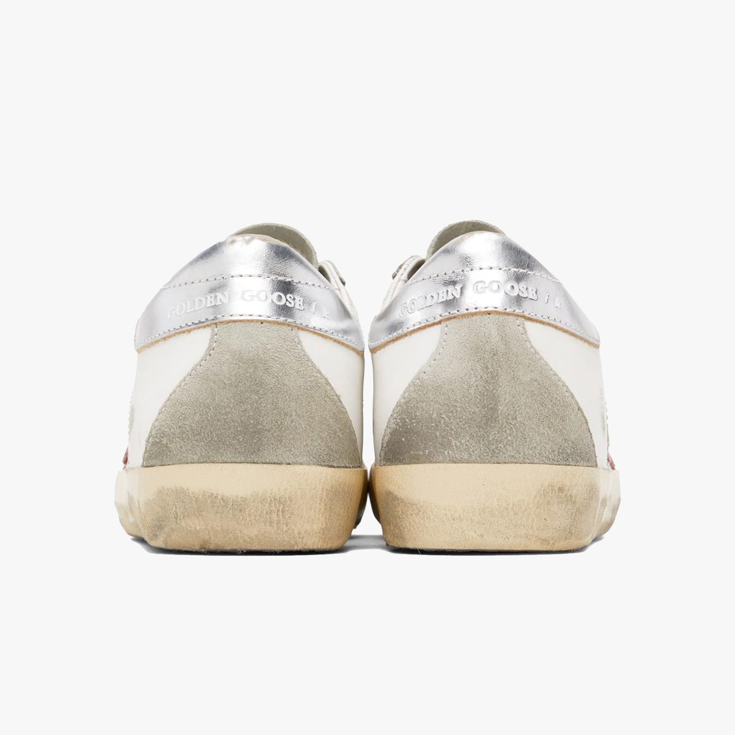 Golden Goose Super-Star Pembe Beyaz Deri Kadın Sneakers
