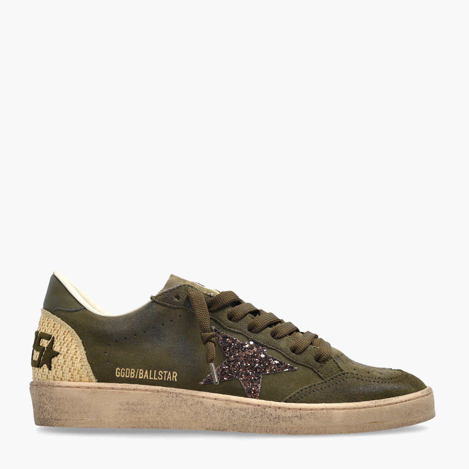 Golden Goose Yeşil Deri Ball-Star 8705 Kadın Sneakers