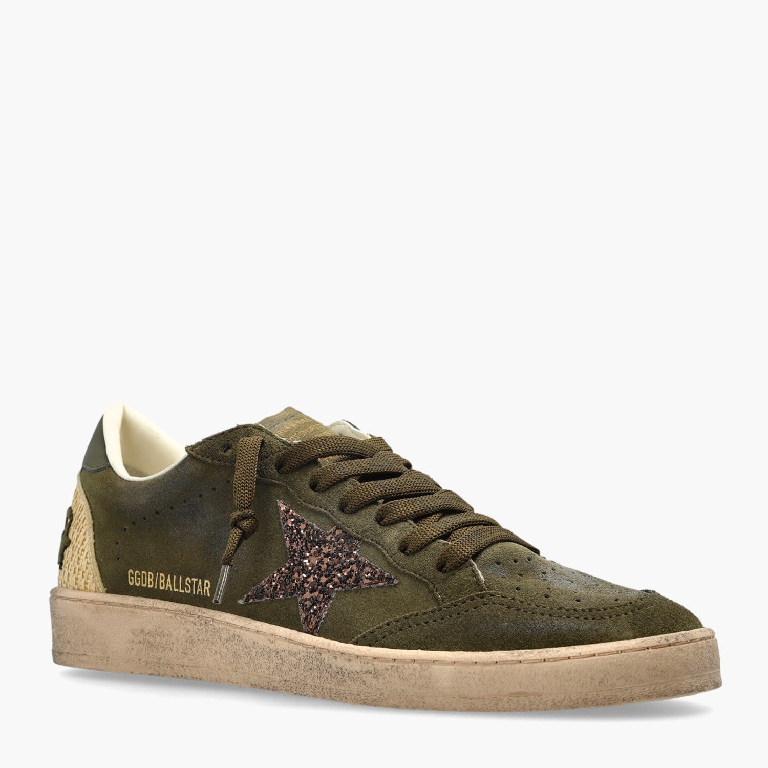 Golden Goose Yeşil Deri Ball-Star 8705 Kadın Sneakers