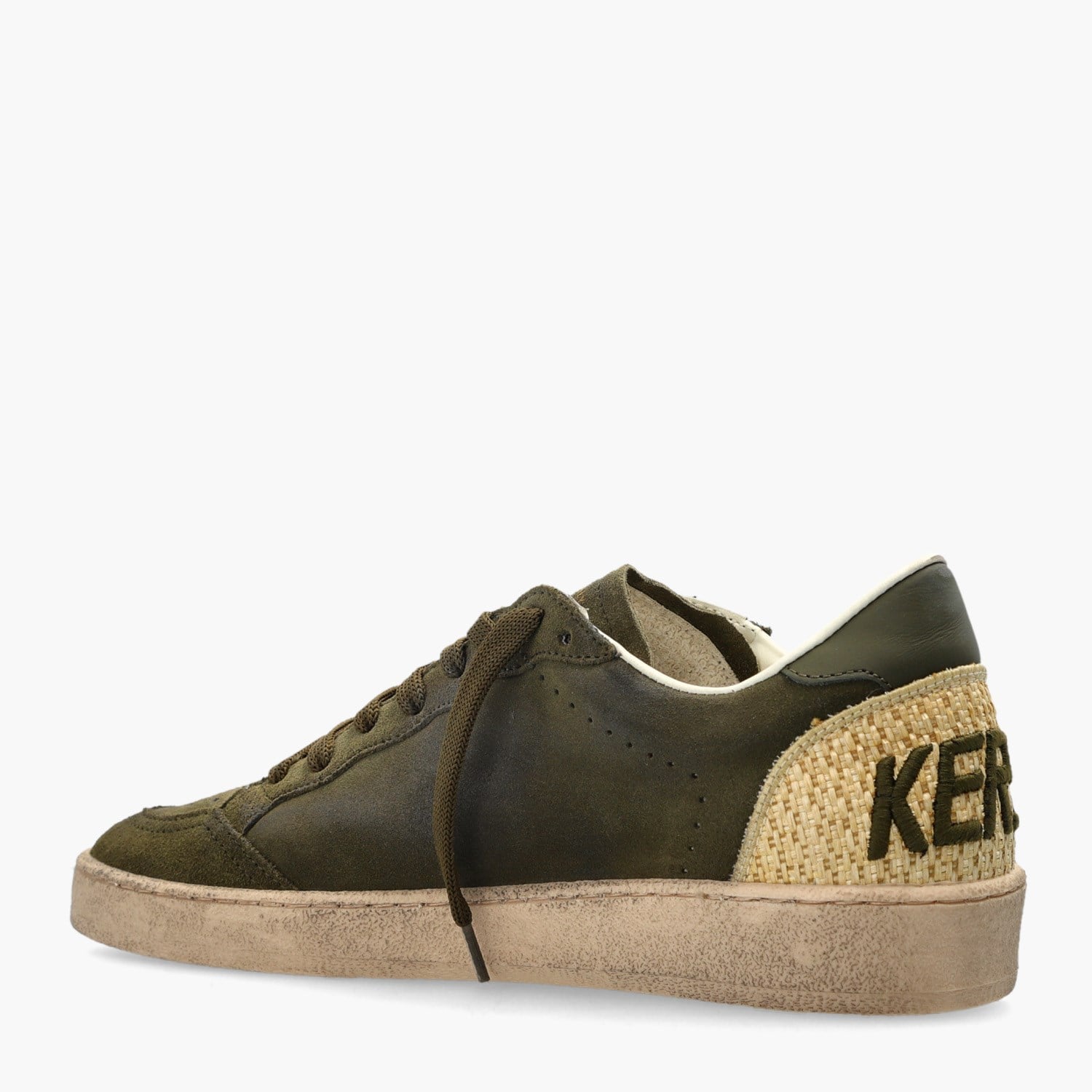 Golden Goose Yeşil Deri Ball-Star 8705 Kadın Sneakers