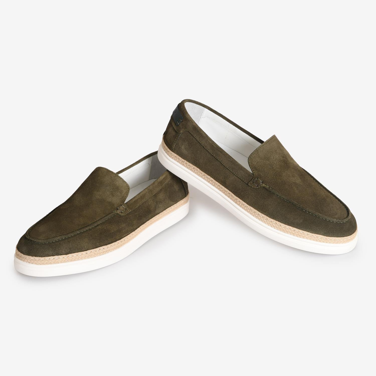 Haki Deri Erkek Loafer