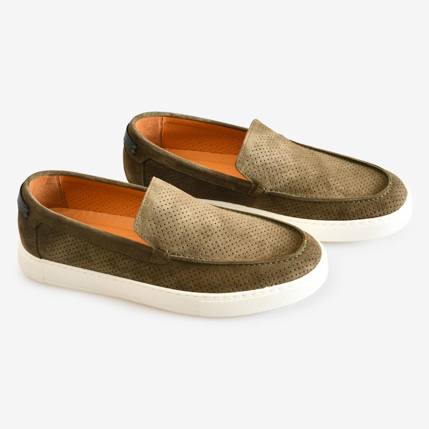 Haki Süet Erkek Loafer