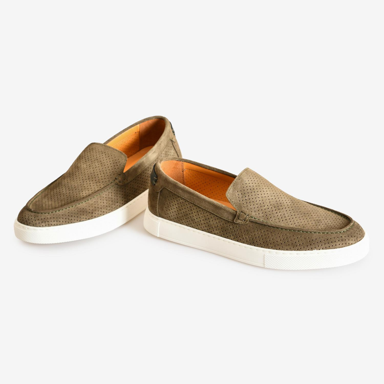 Haki Süet Erkek Loafer