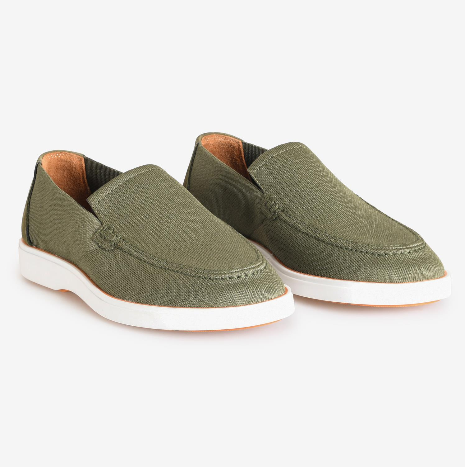 Haki Triko Erkek Loafer