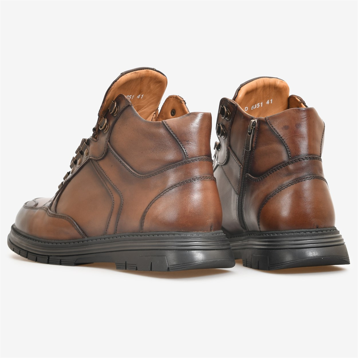 Kahve Deri Bağcıklı Erkek Günlük Bot 