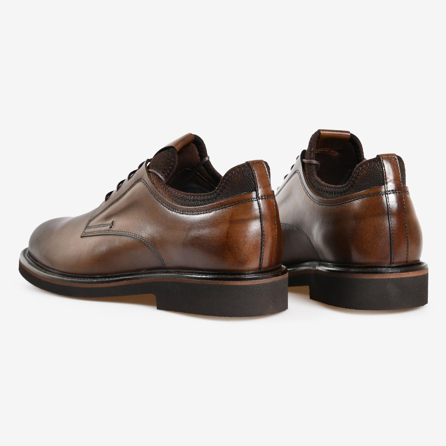 Kahve Deri Bağcıklı Erkek Klasik Ayakkabı