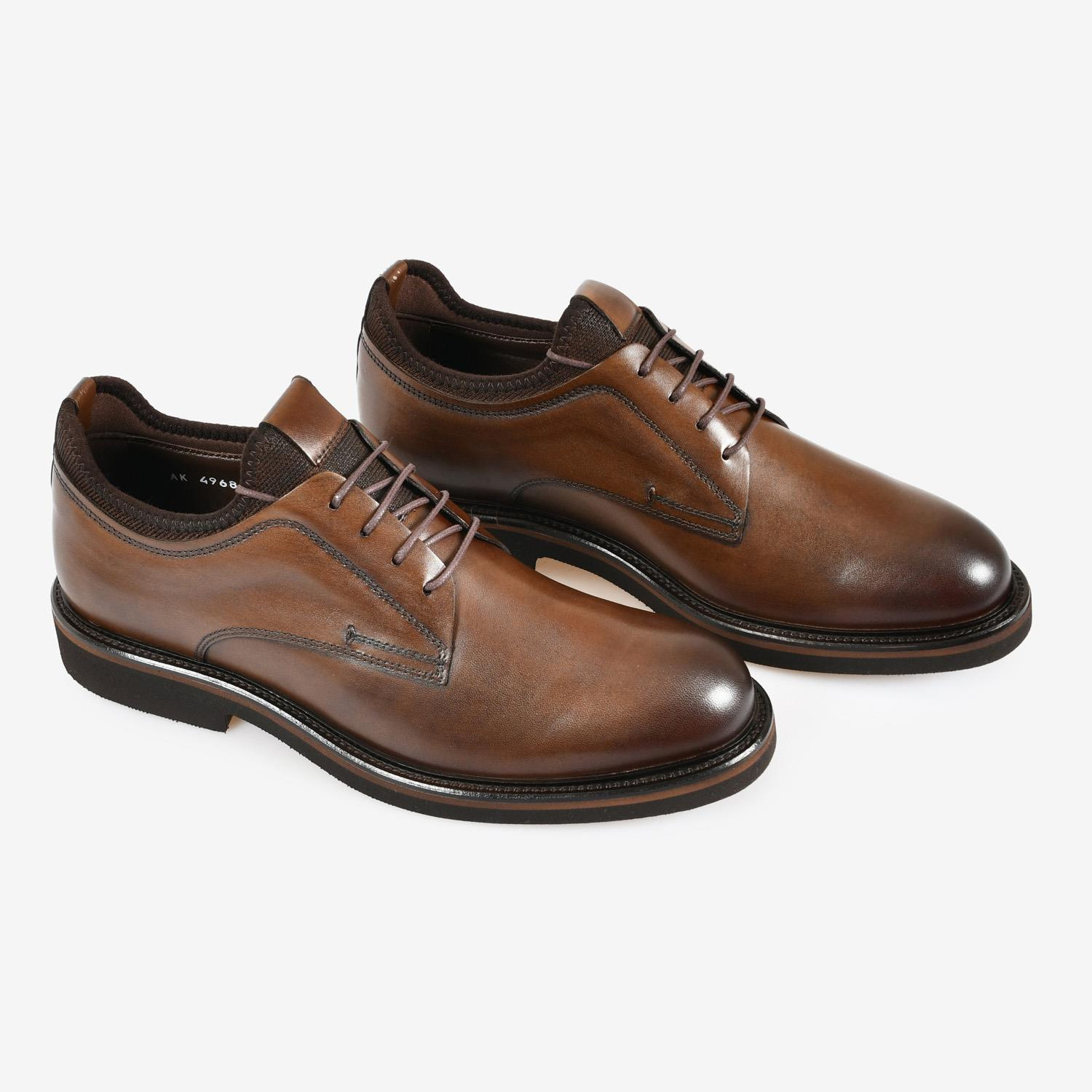 Kahve Deri Bağcıklı Erkek Klasik Ayakkabı