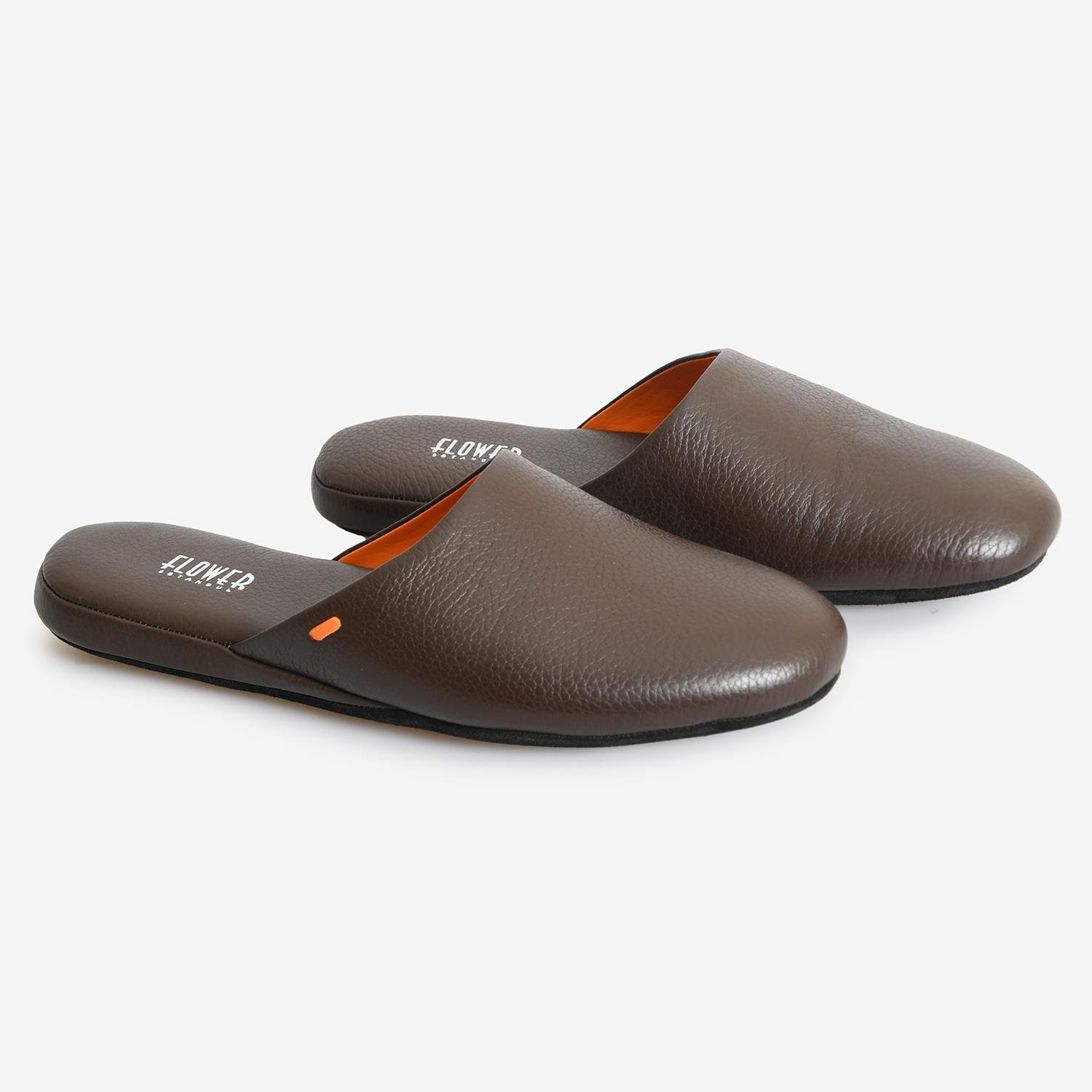 Kahve Deri Erkek Ev Terliği