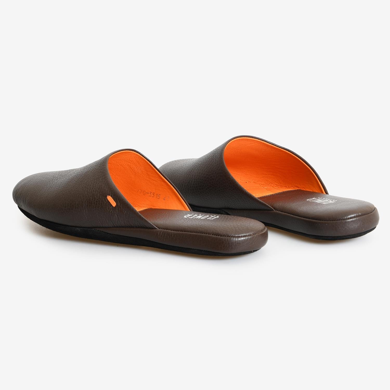 Kahve Deri Erkek Ev Terliği