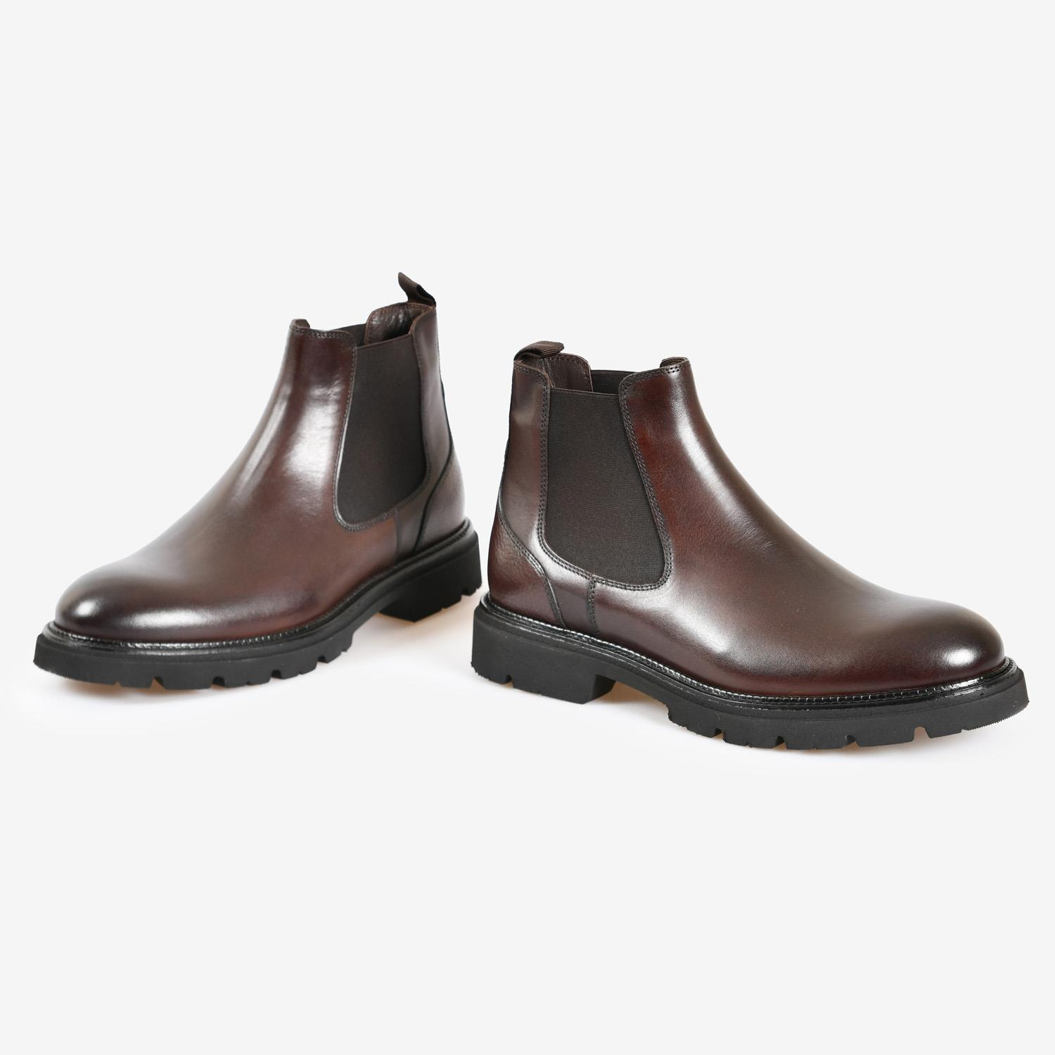 Kahve Deri Erkek Klasik Bot