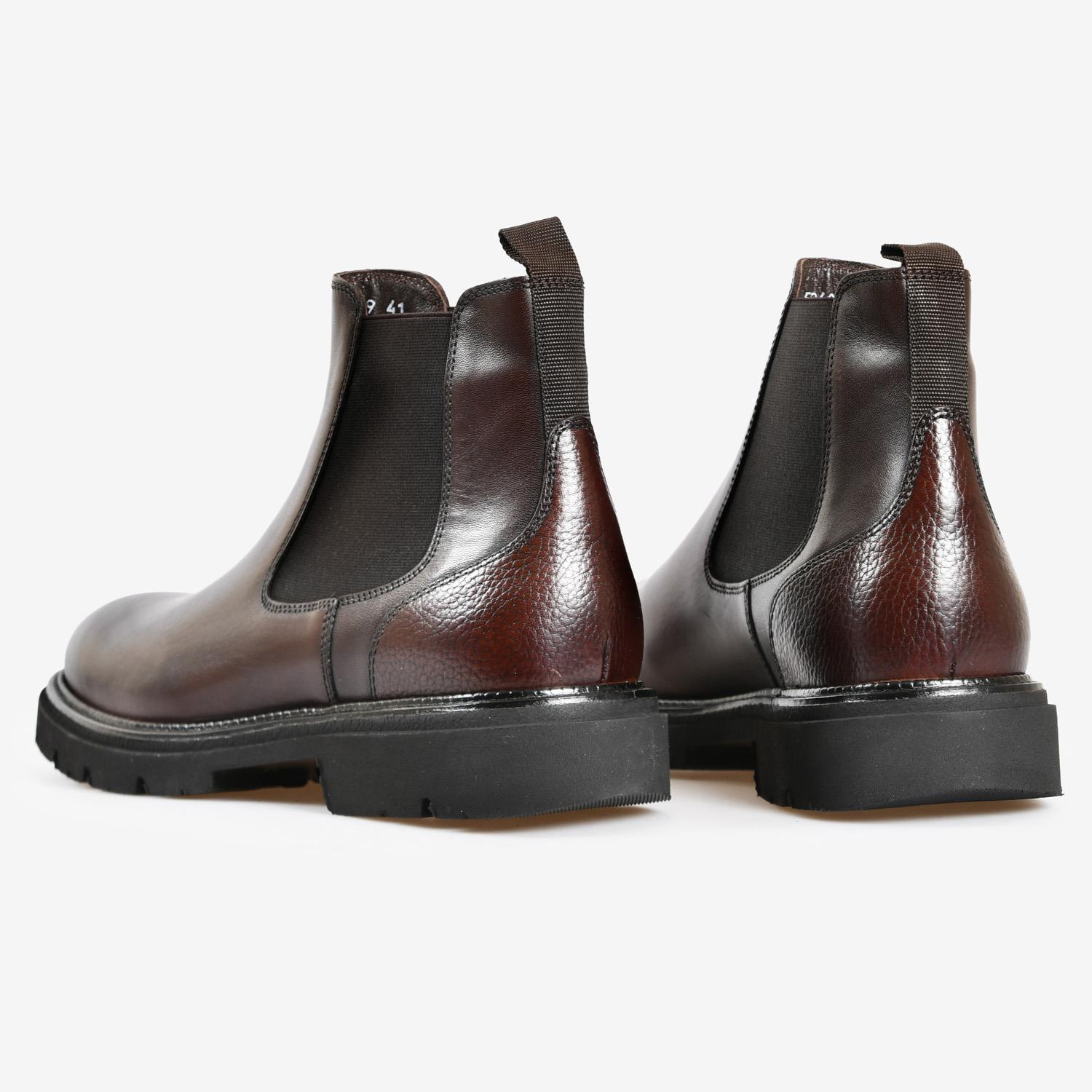 Kahve Deri Erkek Klasik Bot