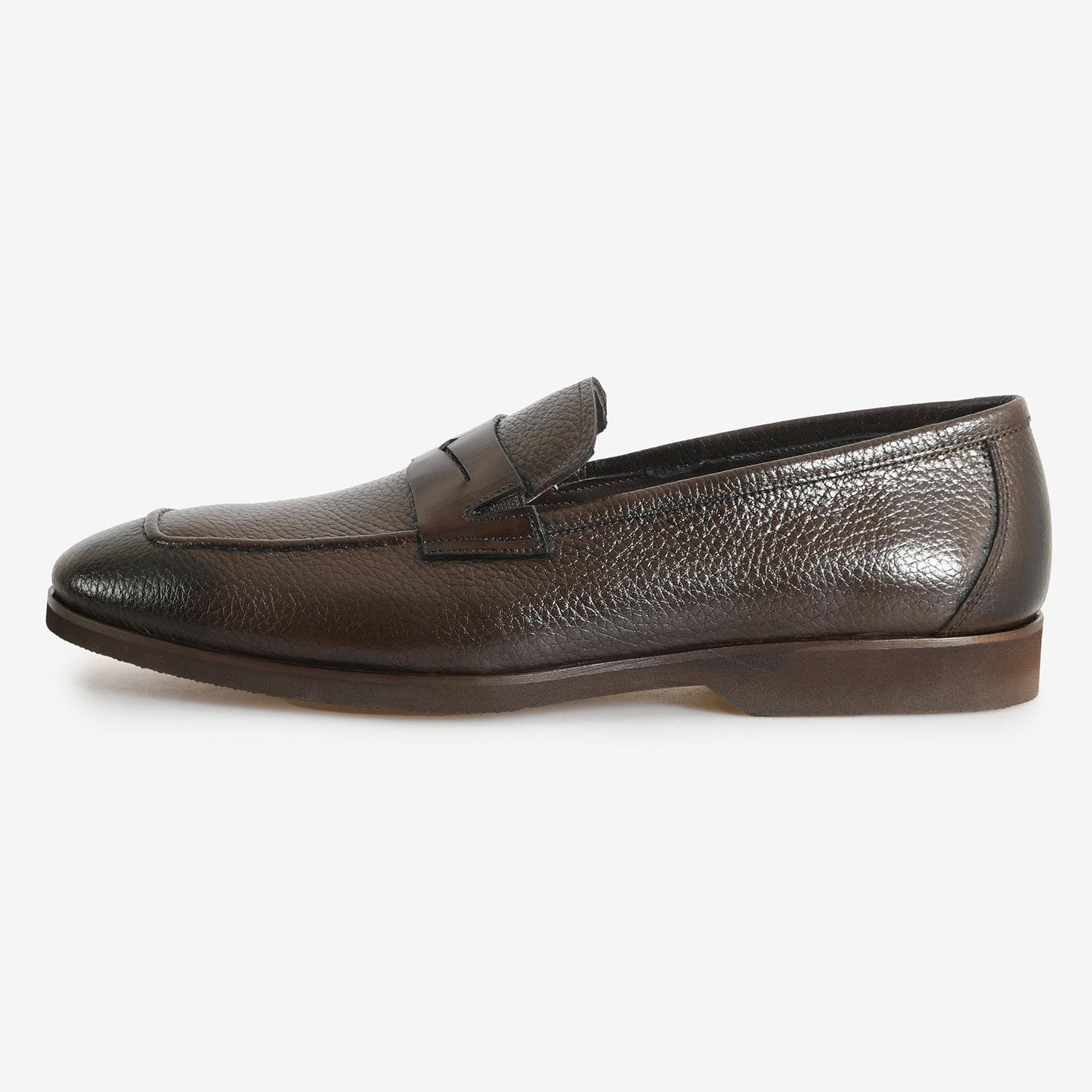 Kahve Deri Erkek Loafer