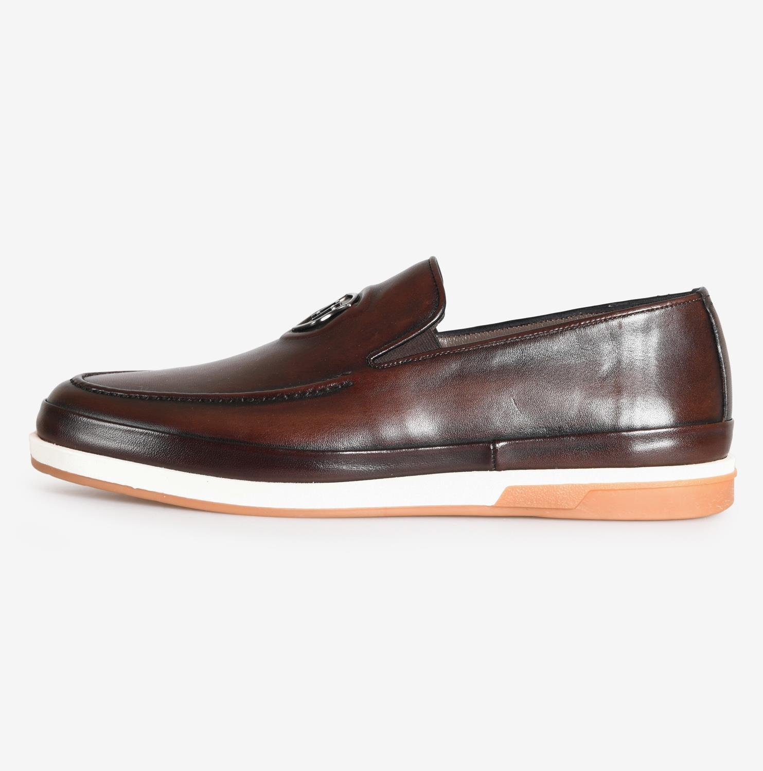 Kahve Deri Erkek Loafer