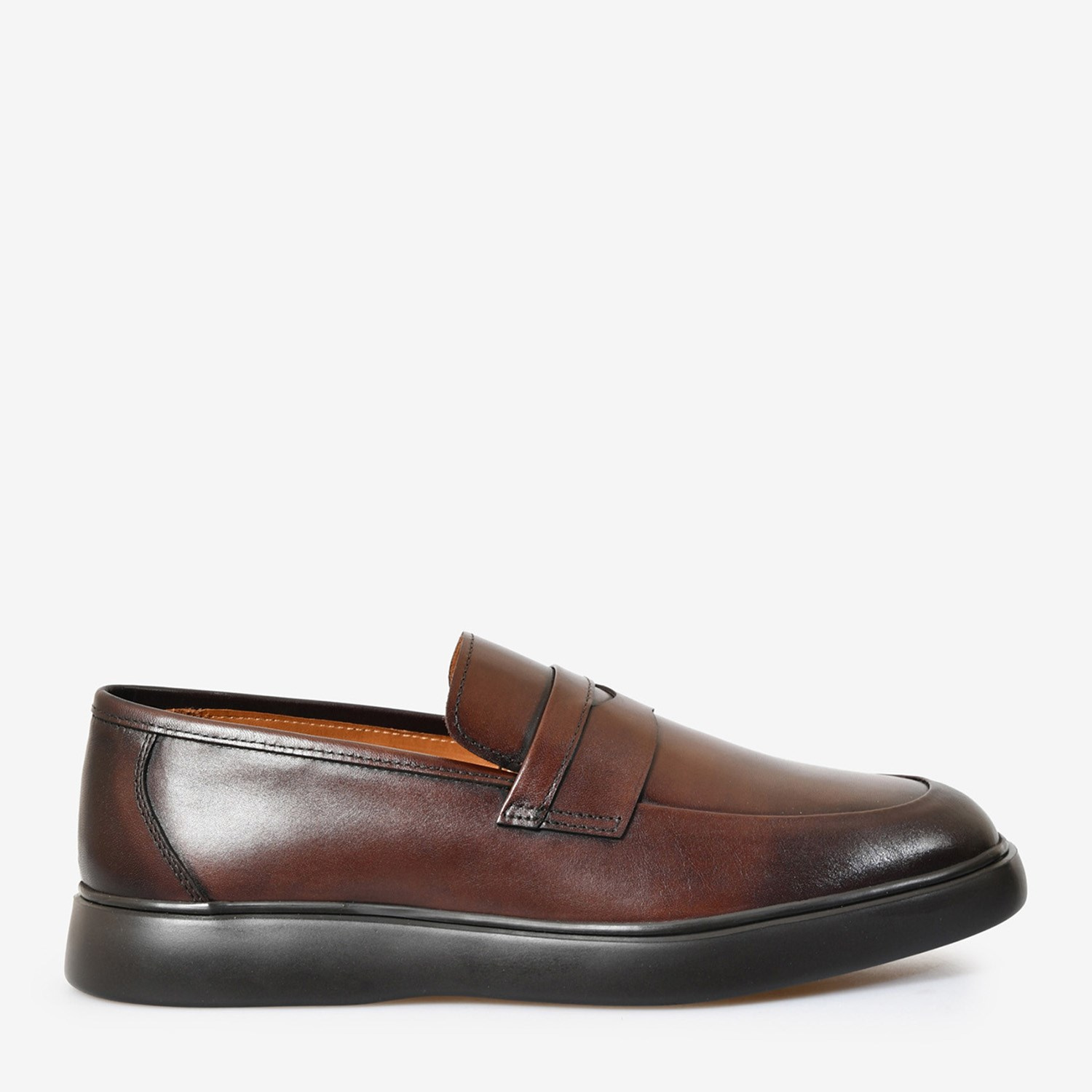 Kahve Deri Erkek Loafer