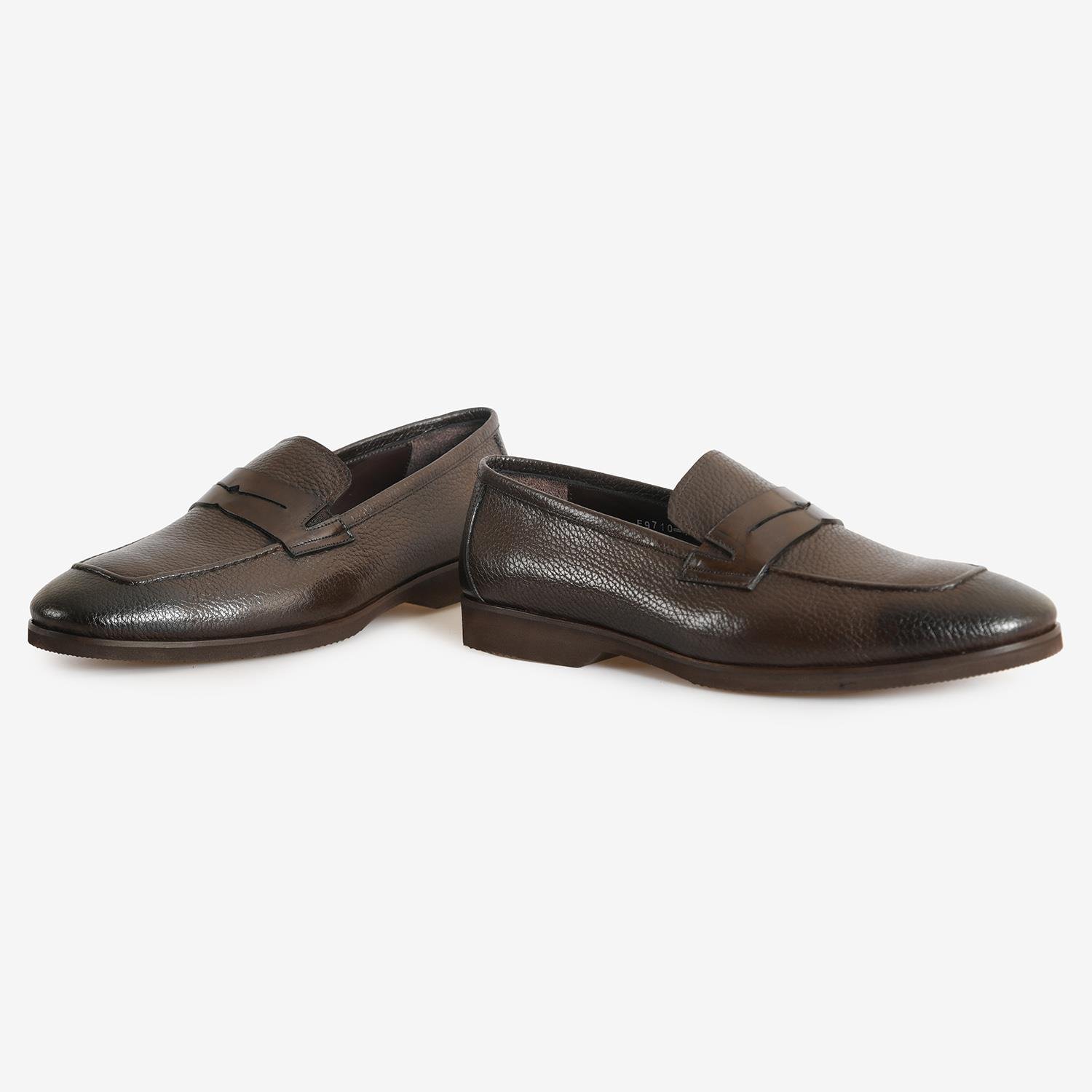 Kahve Deri Erkek Loafer