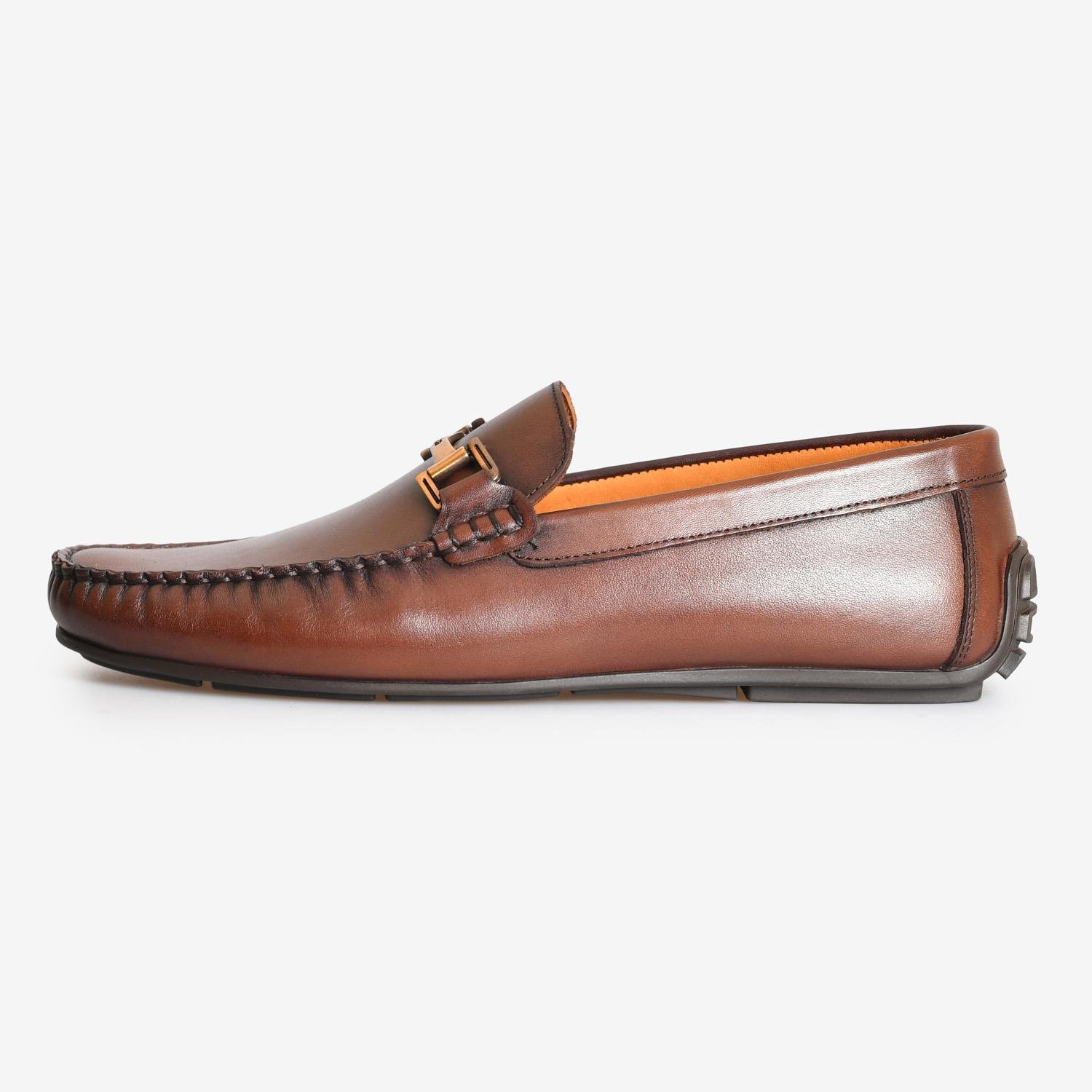 Kahve Deri Erkek Loafer