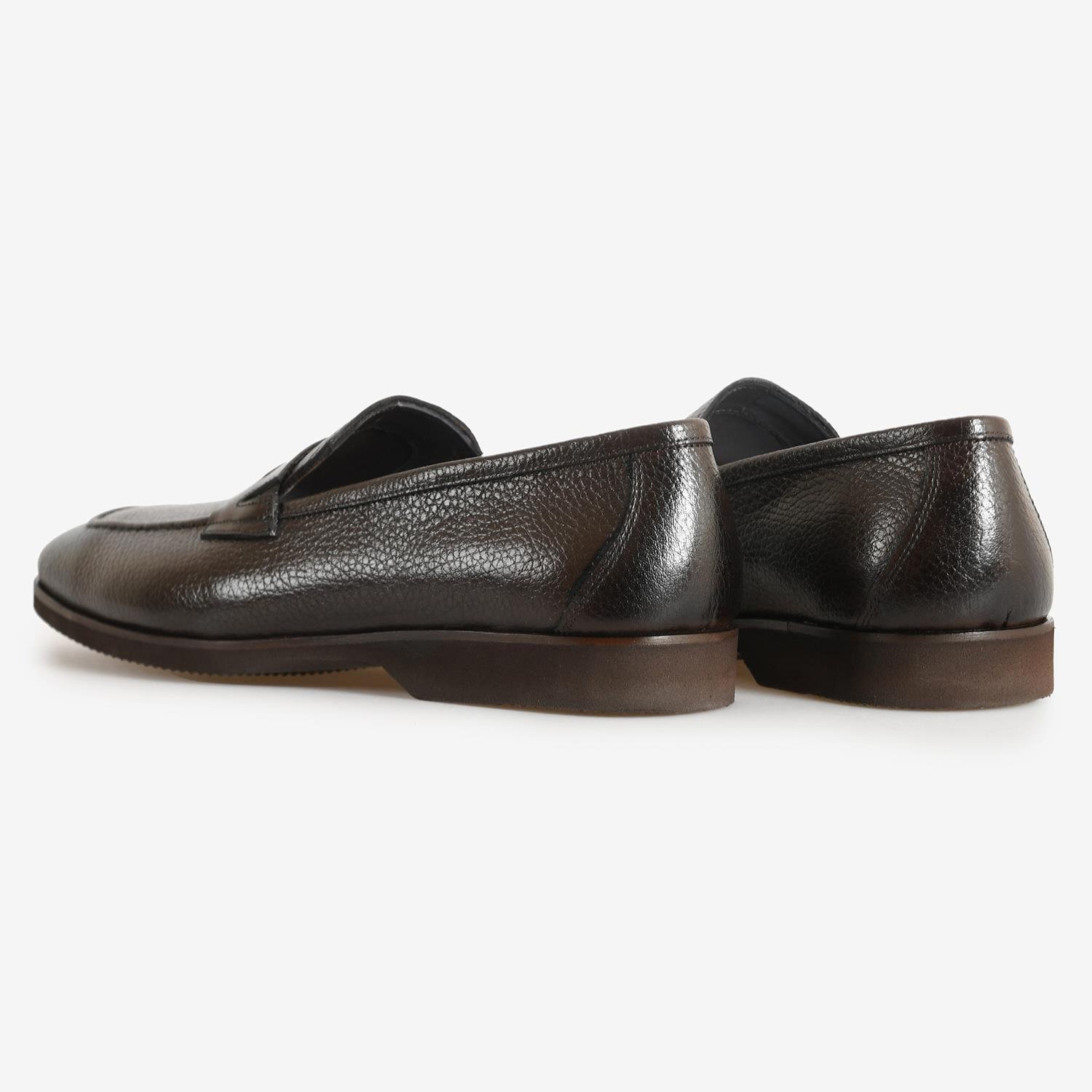 Kahve Deri Erkek Loafer